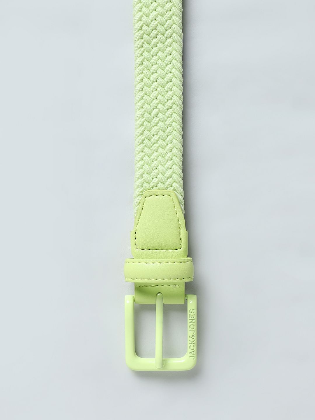 Boys Light Green Braided Belt