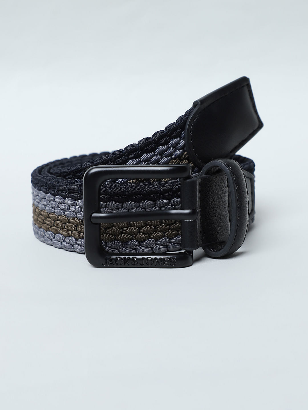 Boys Grey Braided Belt