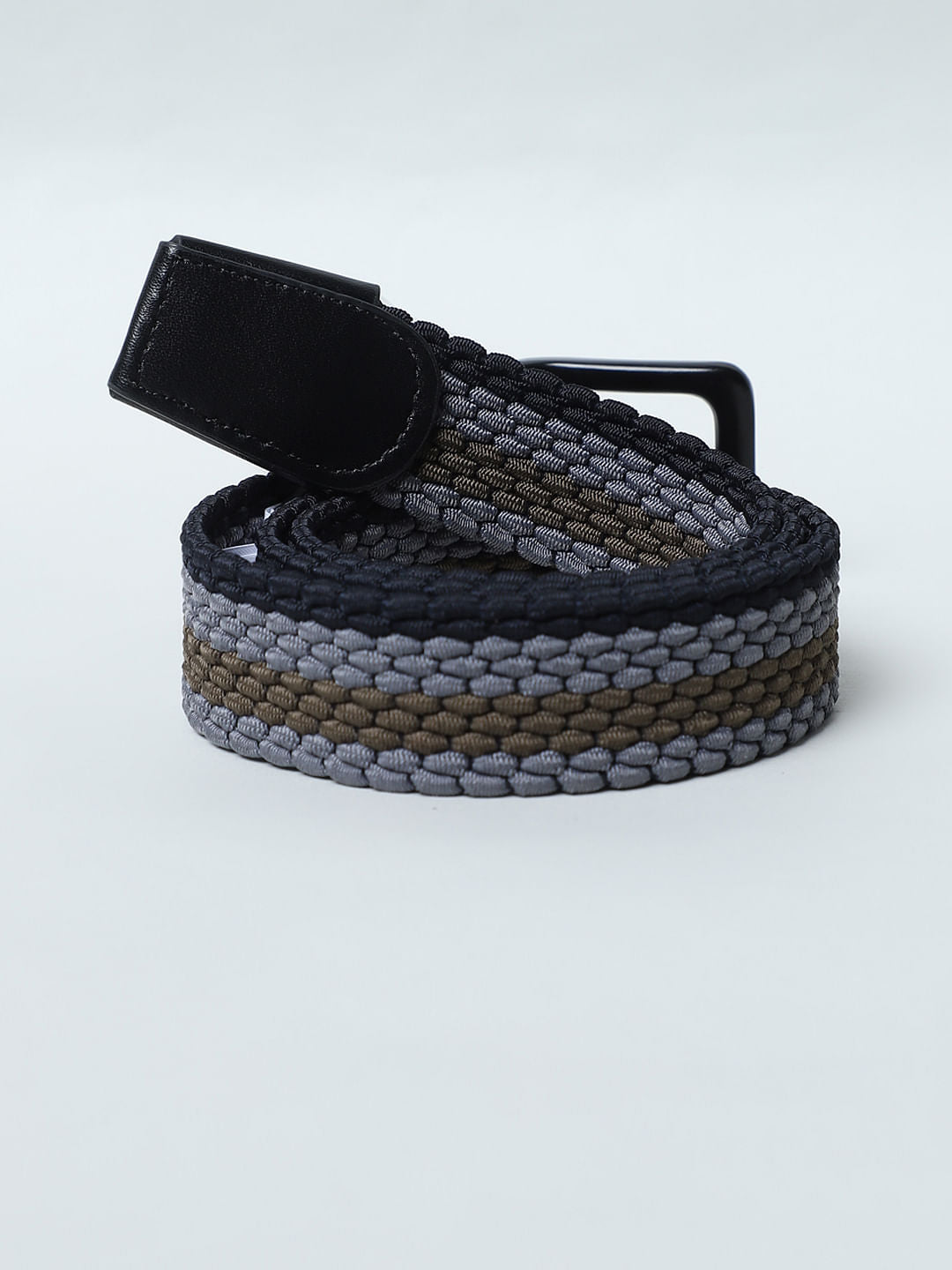 Boys Grey Braided Belt