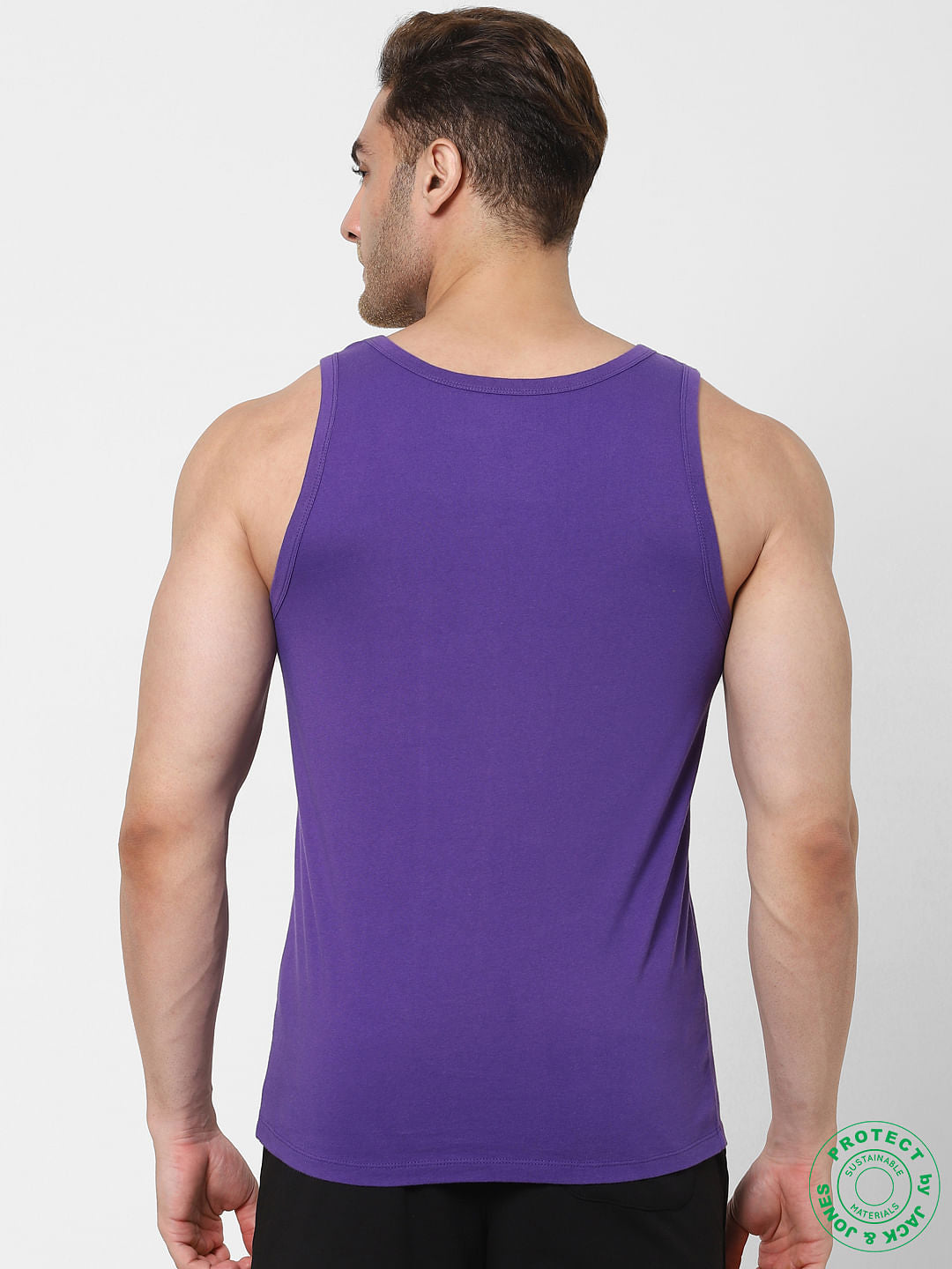 Purple Logo Print Vest