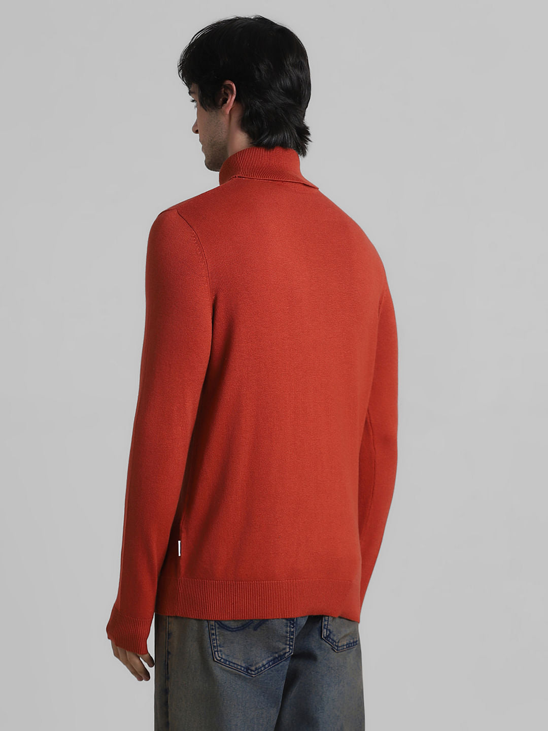 Rust Brown Turtle Neck Pullover