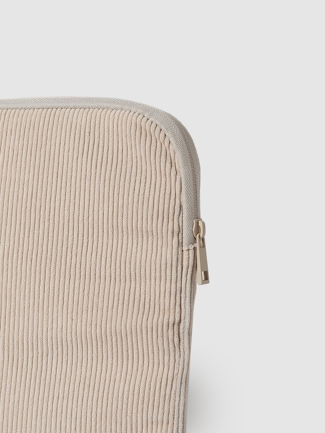 Beige Corduroy Laptop Sleeve