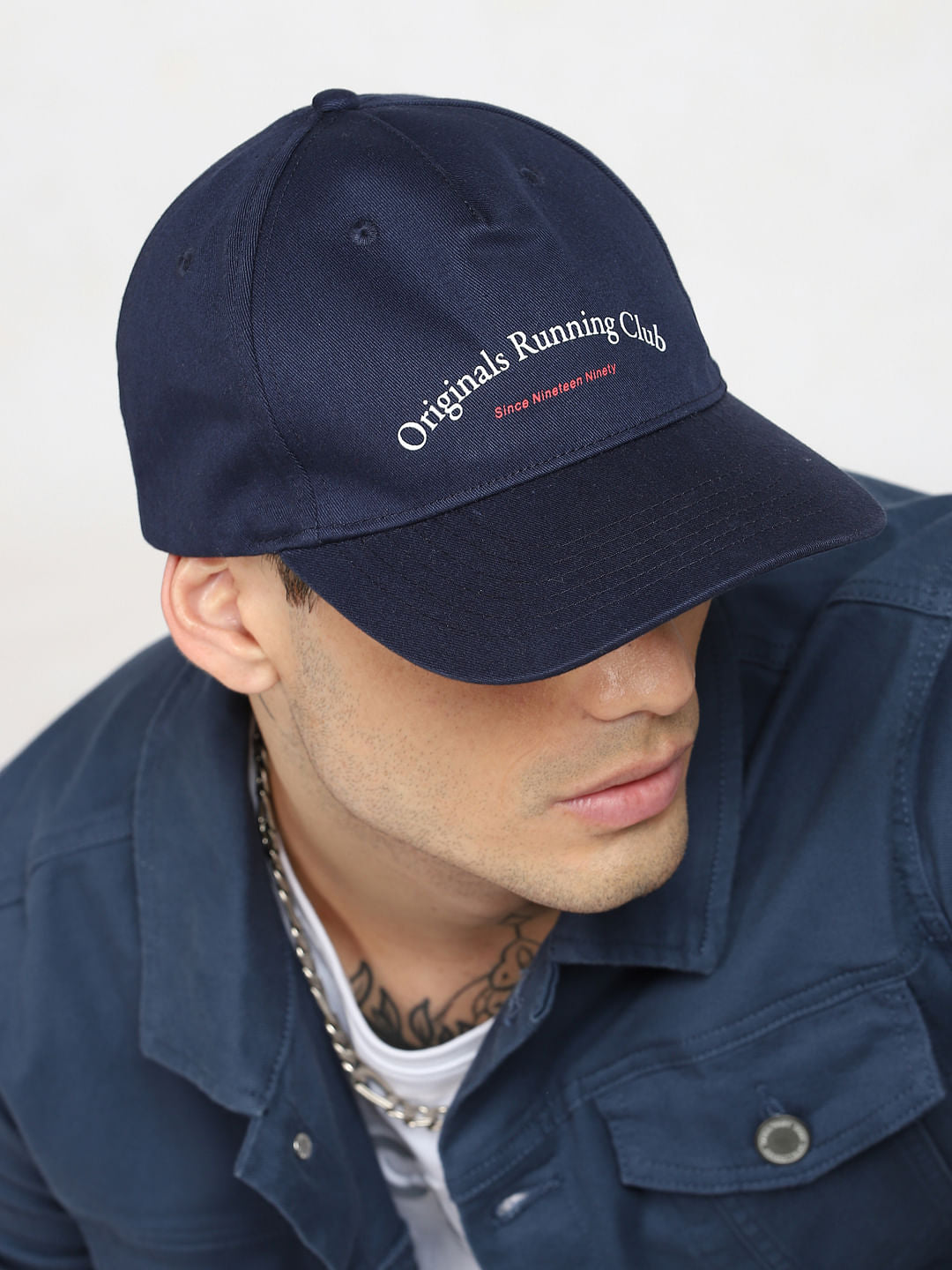 Blue Embroidered Baseball Cap - ONE
