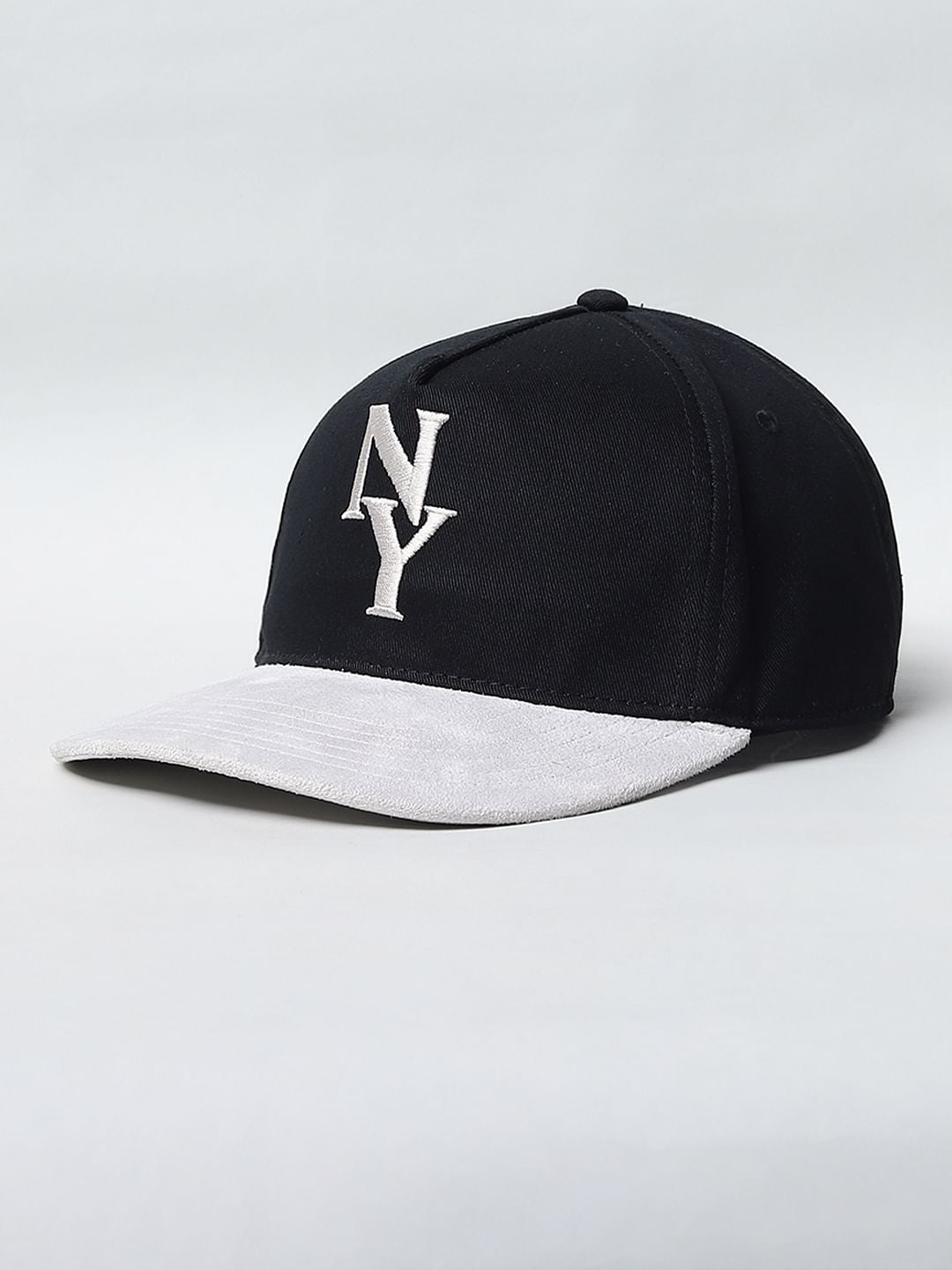 Black Colourblocked Baseball Cap