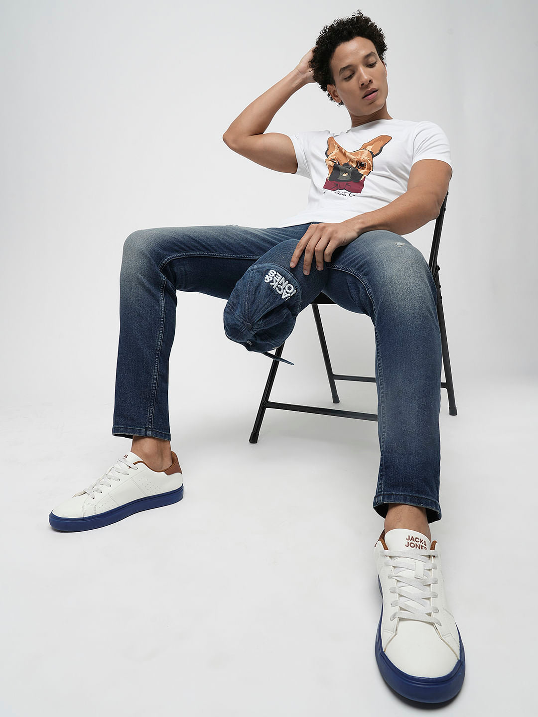 PRODUKT by JACK&JONES Blue Mildly Distressed Slim Jeans - 28