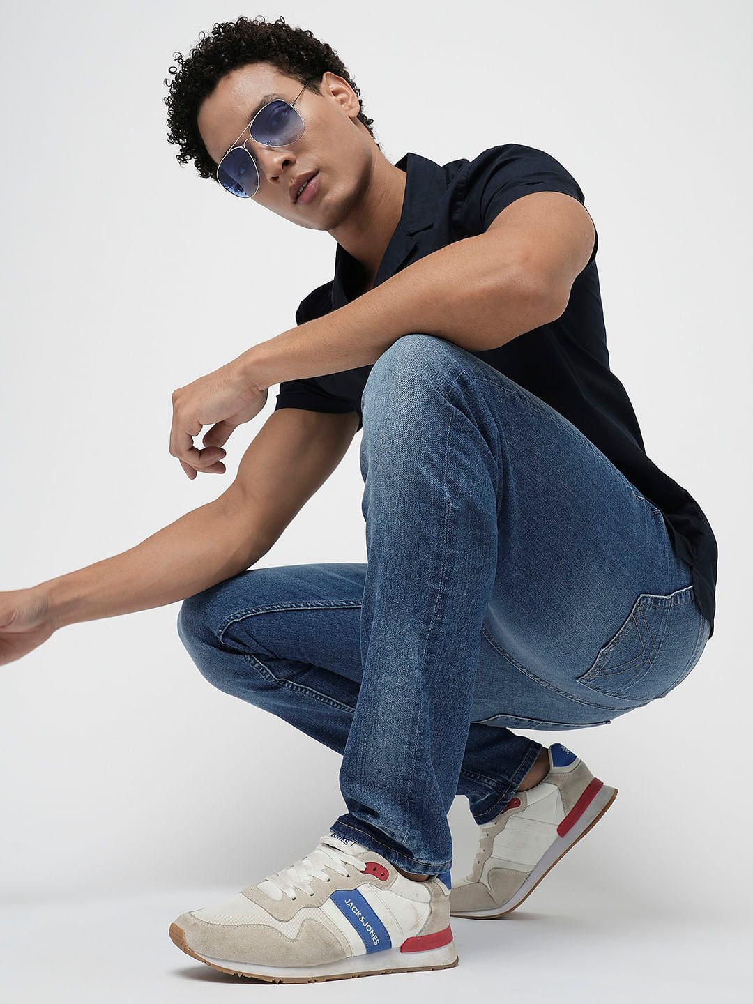 PRODUKT by JACK&JONES Blue Mid Rise Slim Jeans - 28