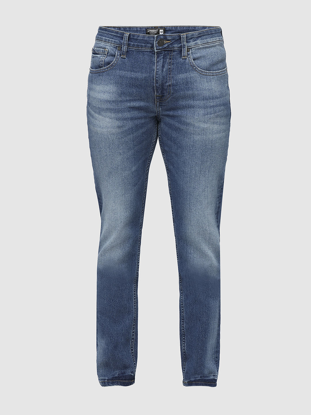 PRODUKT by JACK&JONES Blue Mid Rise Slim Jeans
