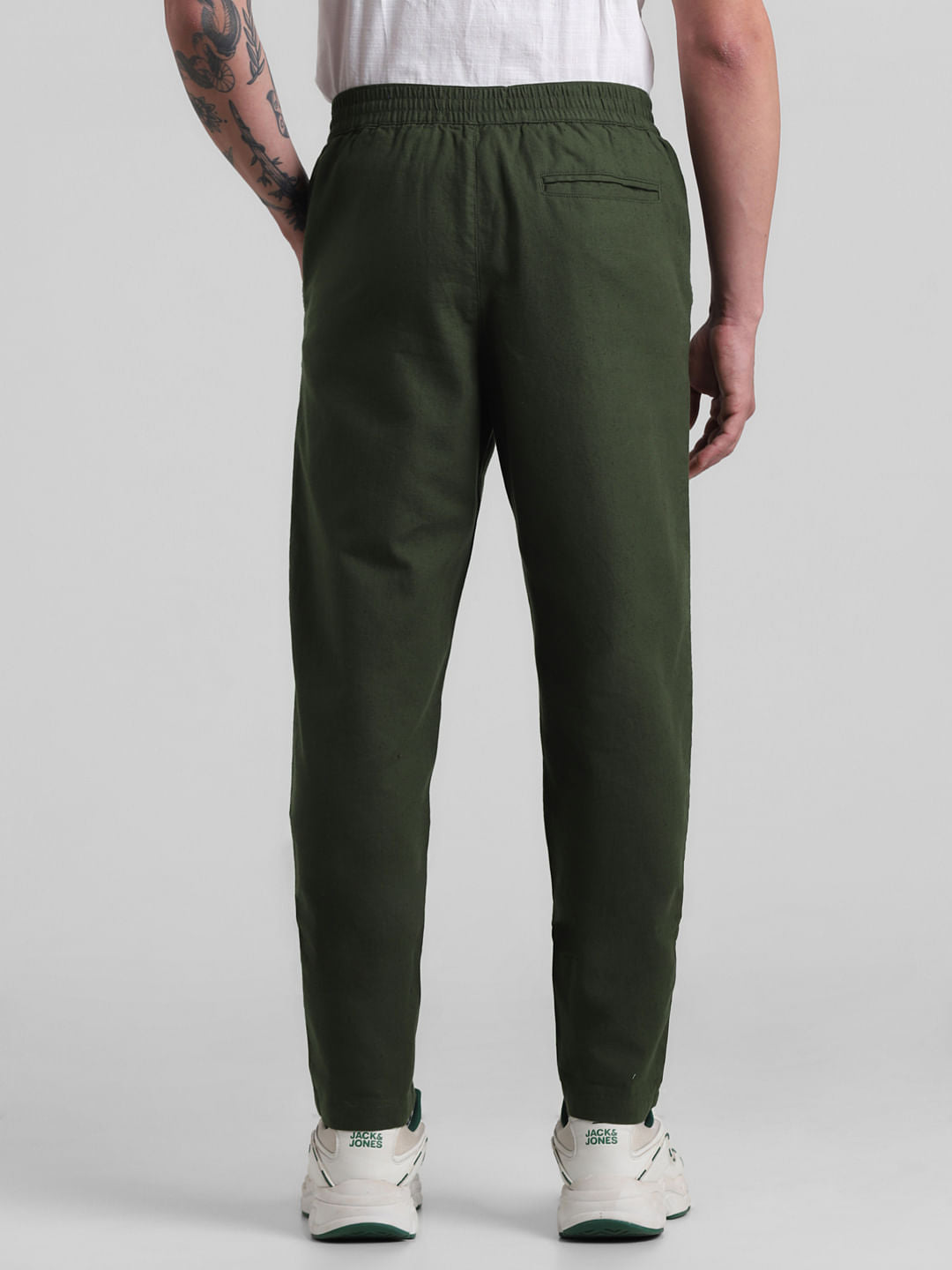 PRODUKT by JACK&JONES Dark Green Mid Rise Pants