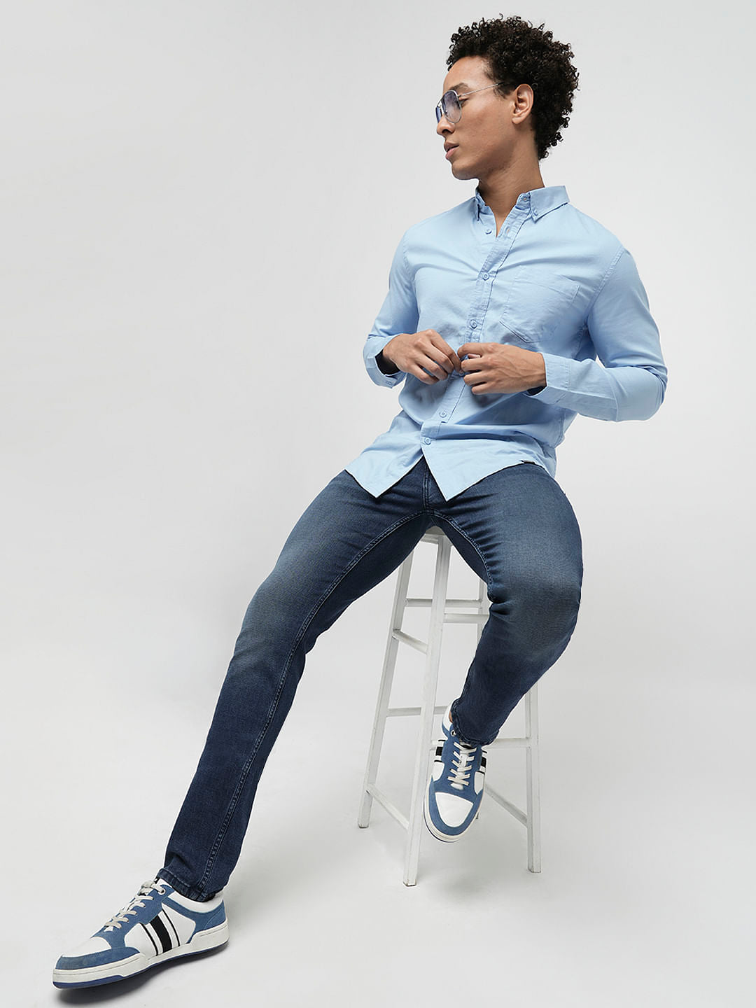PRODUKT by JACK&JONES Blue Mid Rise Slim Jeans - 28