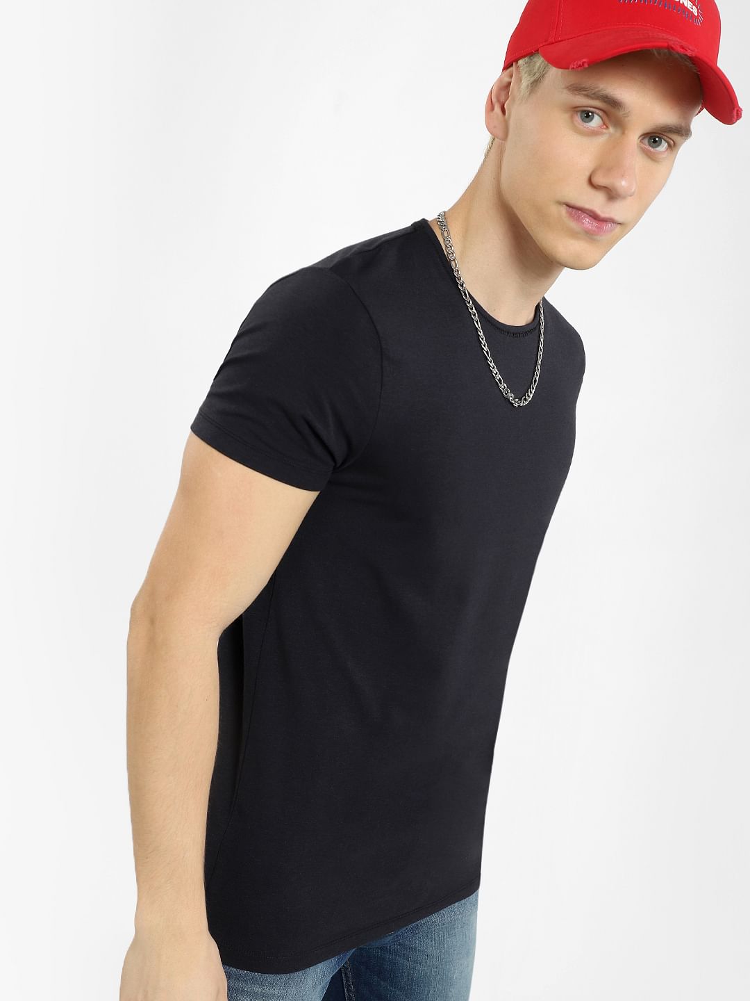Black Crew Neck T-shirt - S