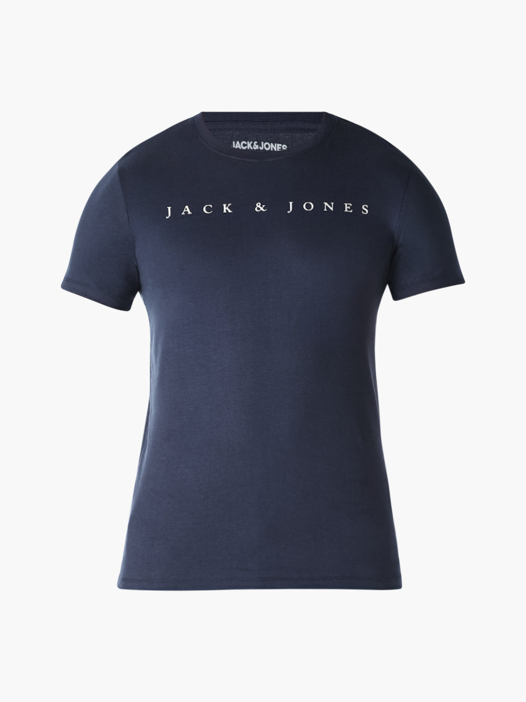 Blue Logo Text Crew Neck T-shirt