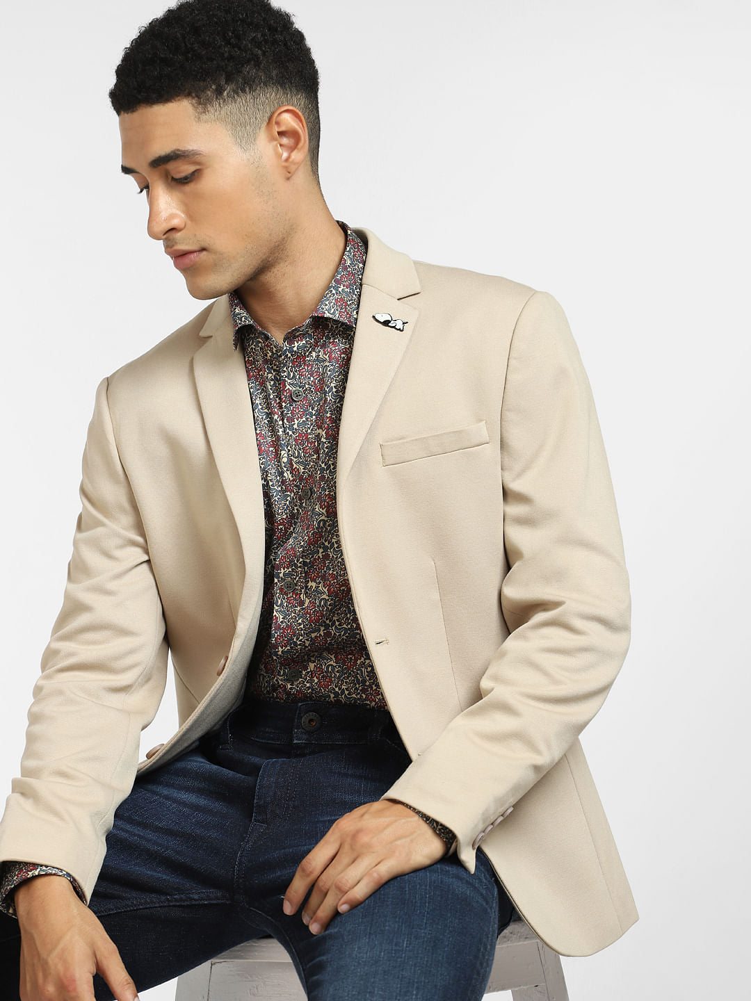 Red Floral Full Sleeves Shirt