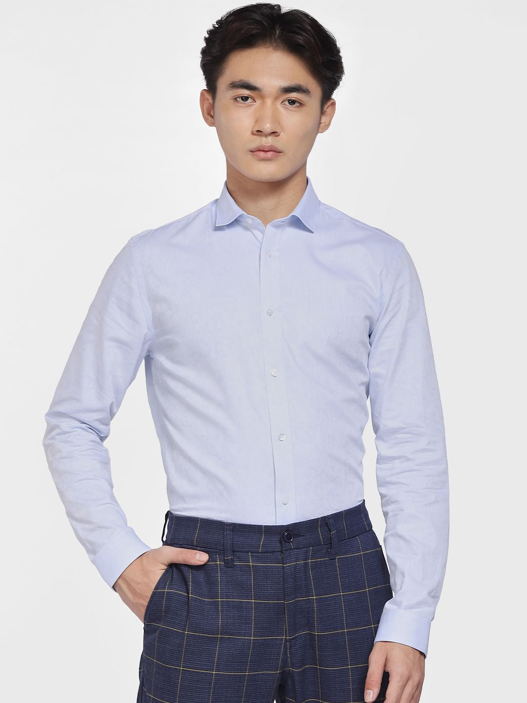 Blue Formal Full Sleeves Shirt