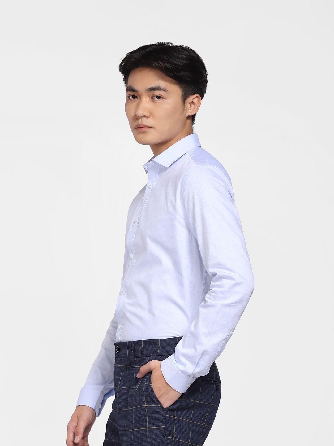 Blue Formal Full Sleeves Shirt