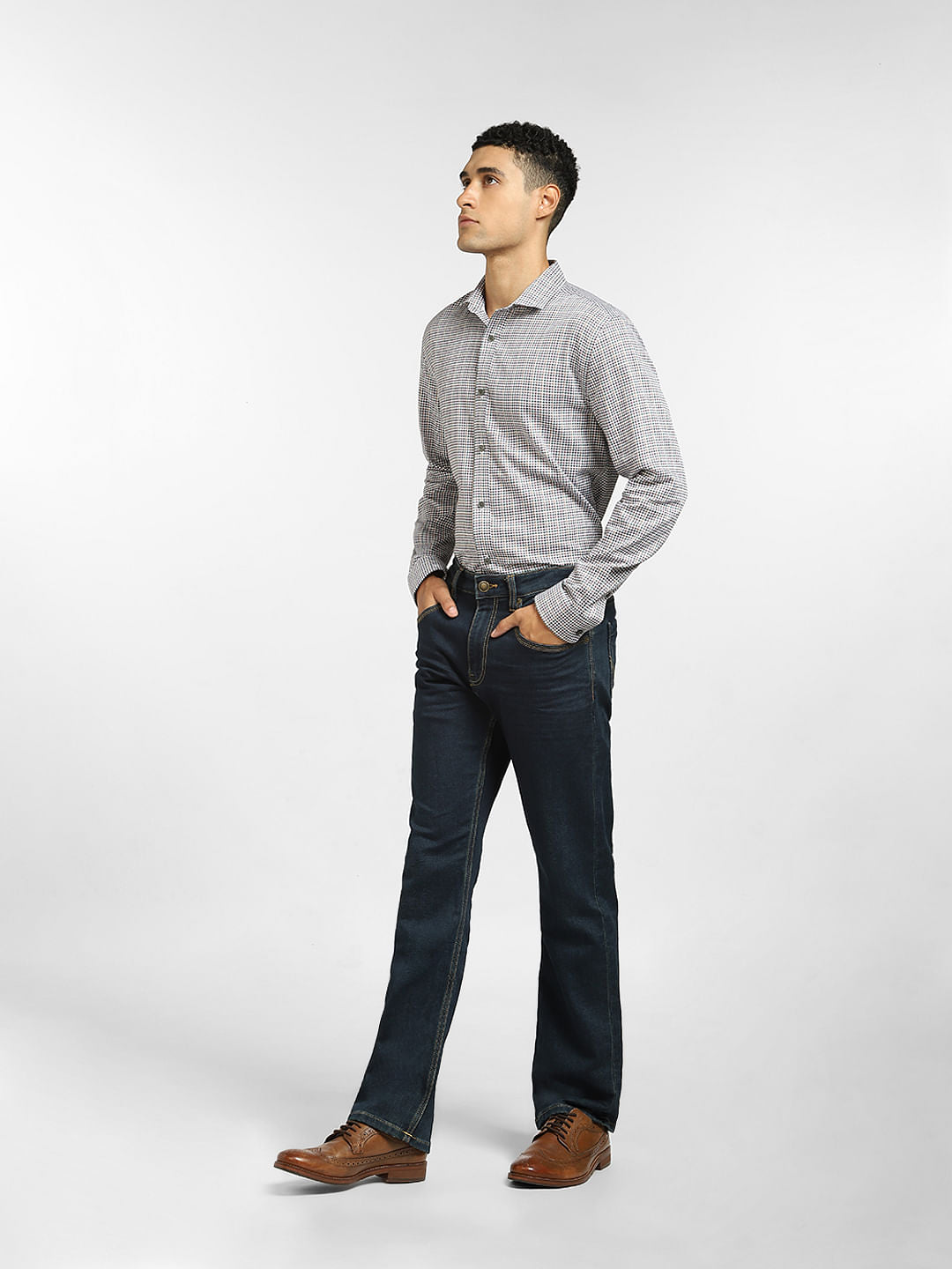 Pink Dobby Full Sleeves Shirt