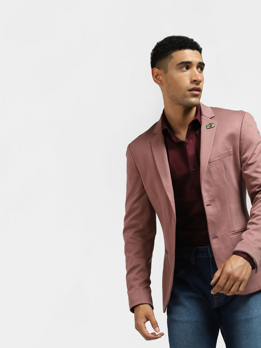 Maroon Full Sleeves Shirt - S