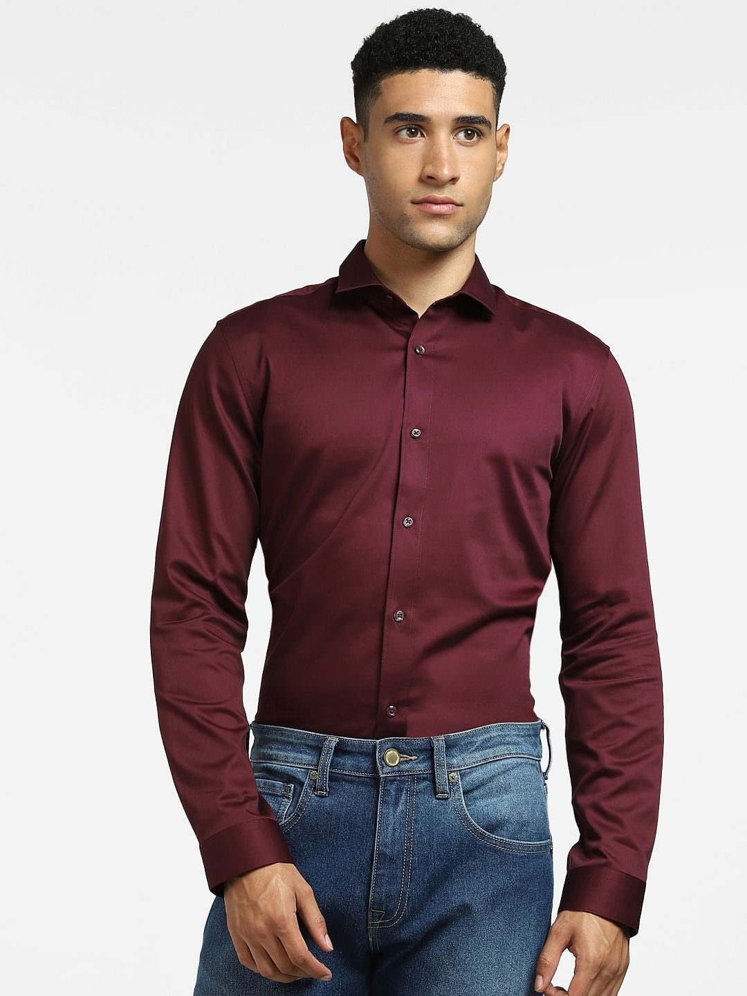 Maroon Full Sleeves Shirt