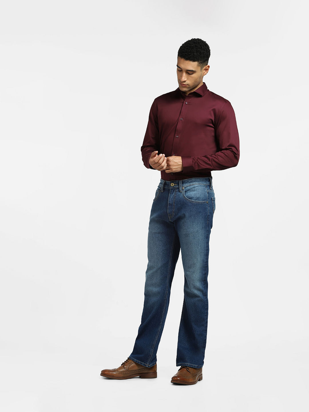 Maroon Full Sleeves Shirt