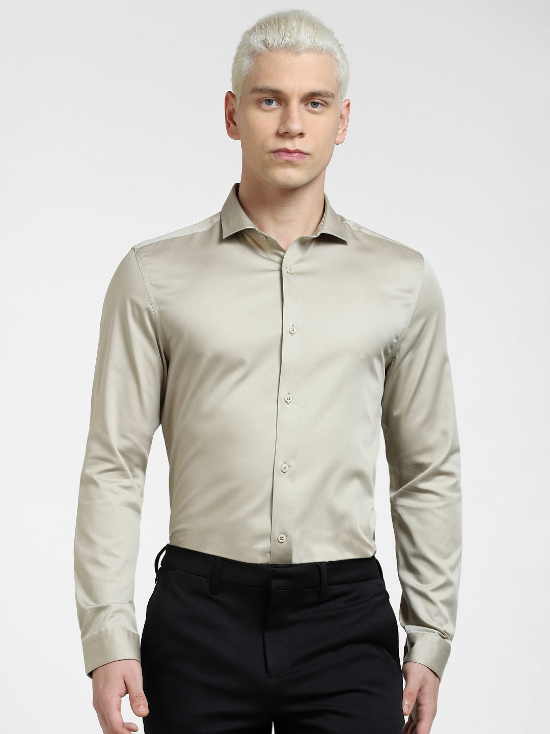 Light Brown Full Sleeves Shirt