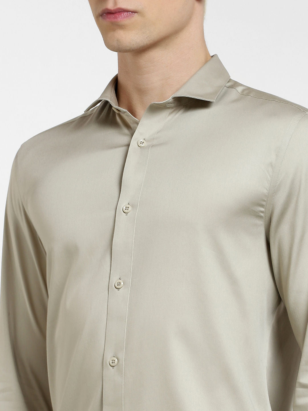 Light Brown Full Sleeves Shirt
