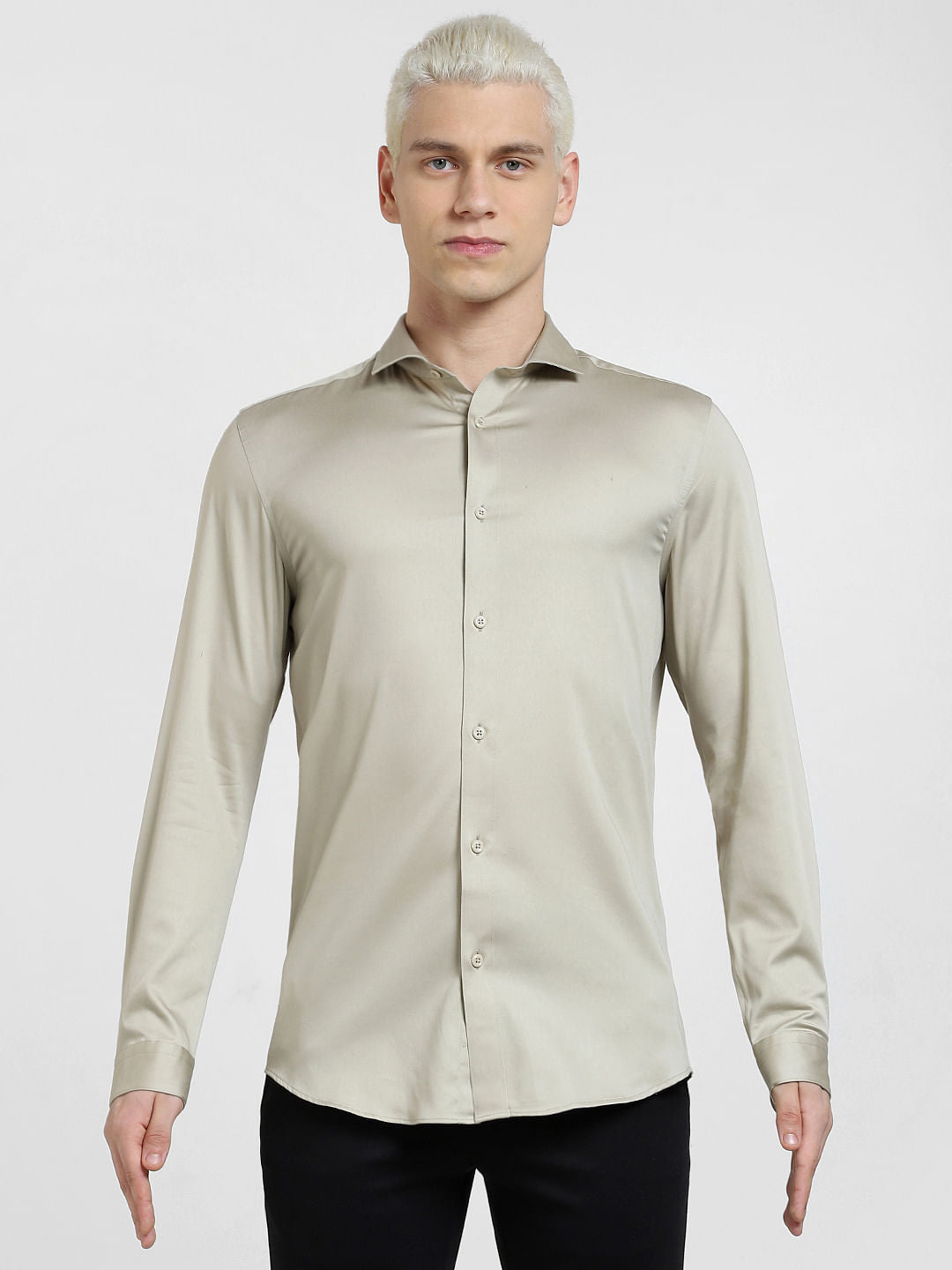 Light Brown Full Sleeves Shirt
