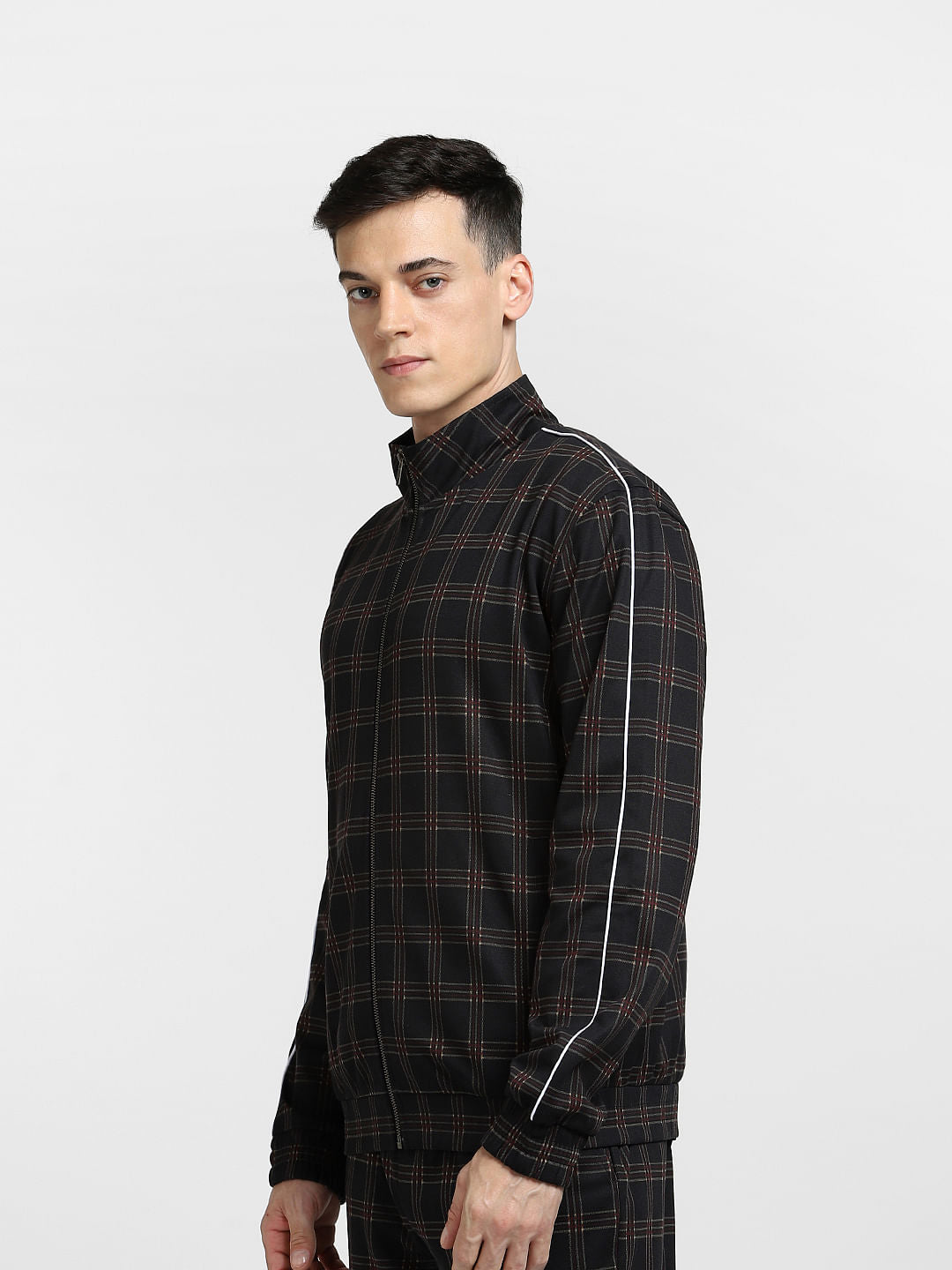 Black Check Co-ord Jacket