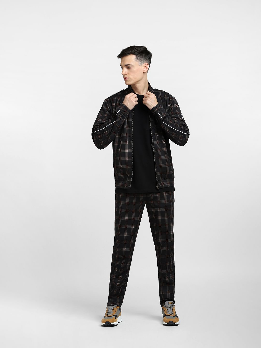Black Check Co-ord Jacket