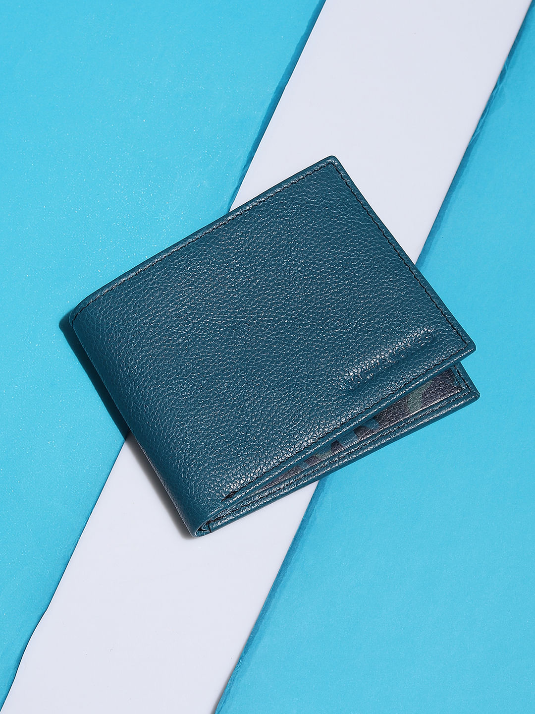 Turquoise Leather Wallet - ONE