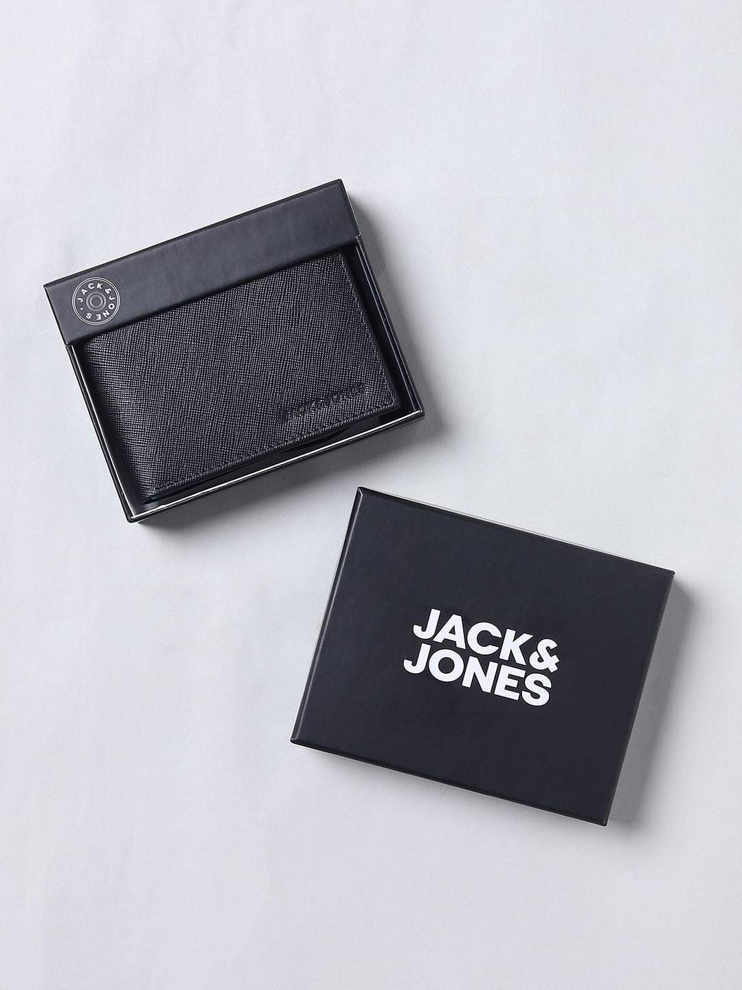 Black Colourblocked Leather Wallet