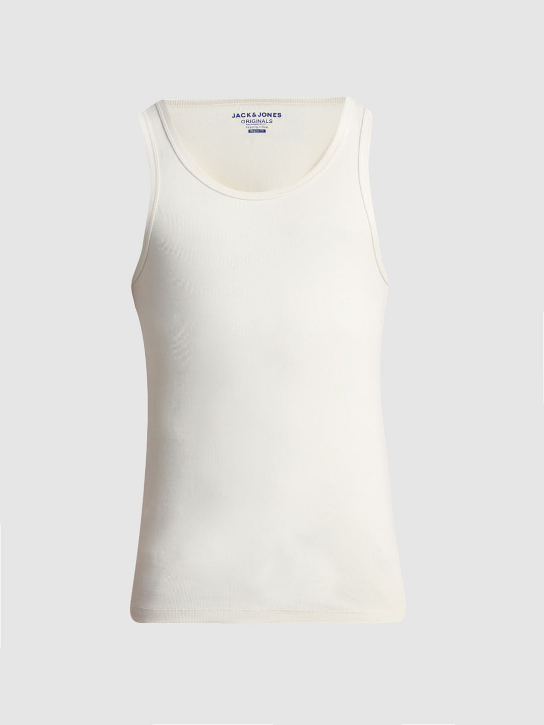 White Crew Neck Fashion Vest