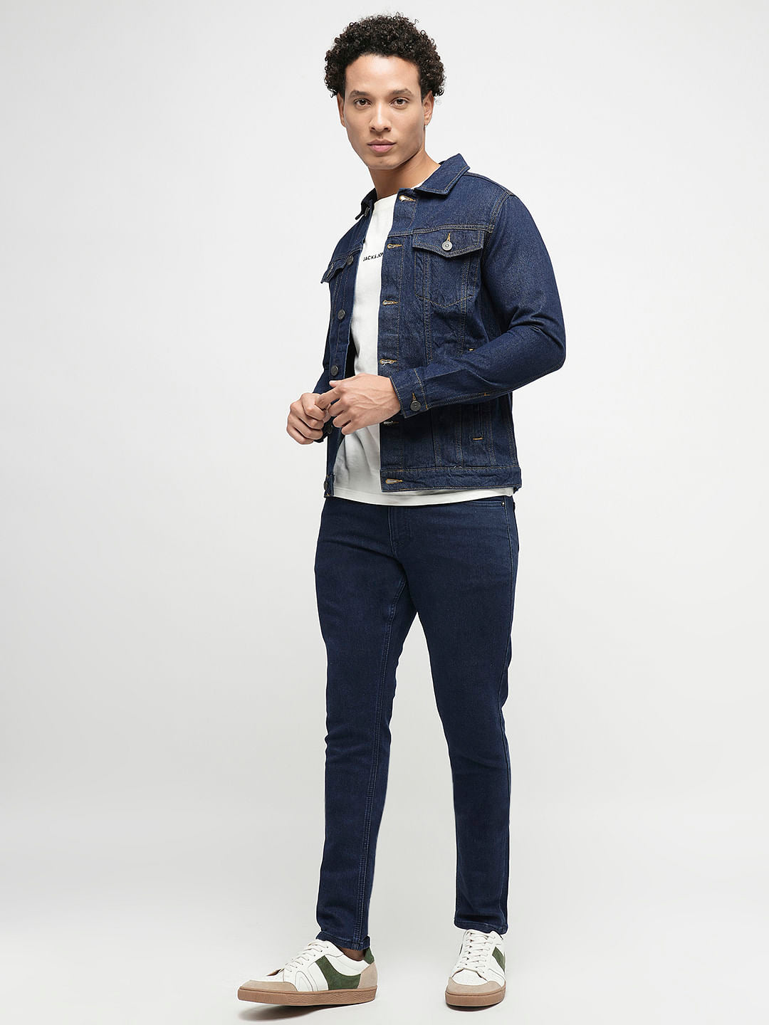 PRODUKT by JACK&JONES Dark Blue Trucker Denim Jacket