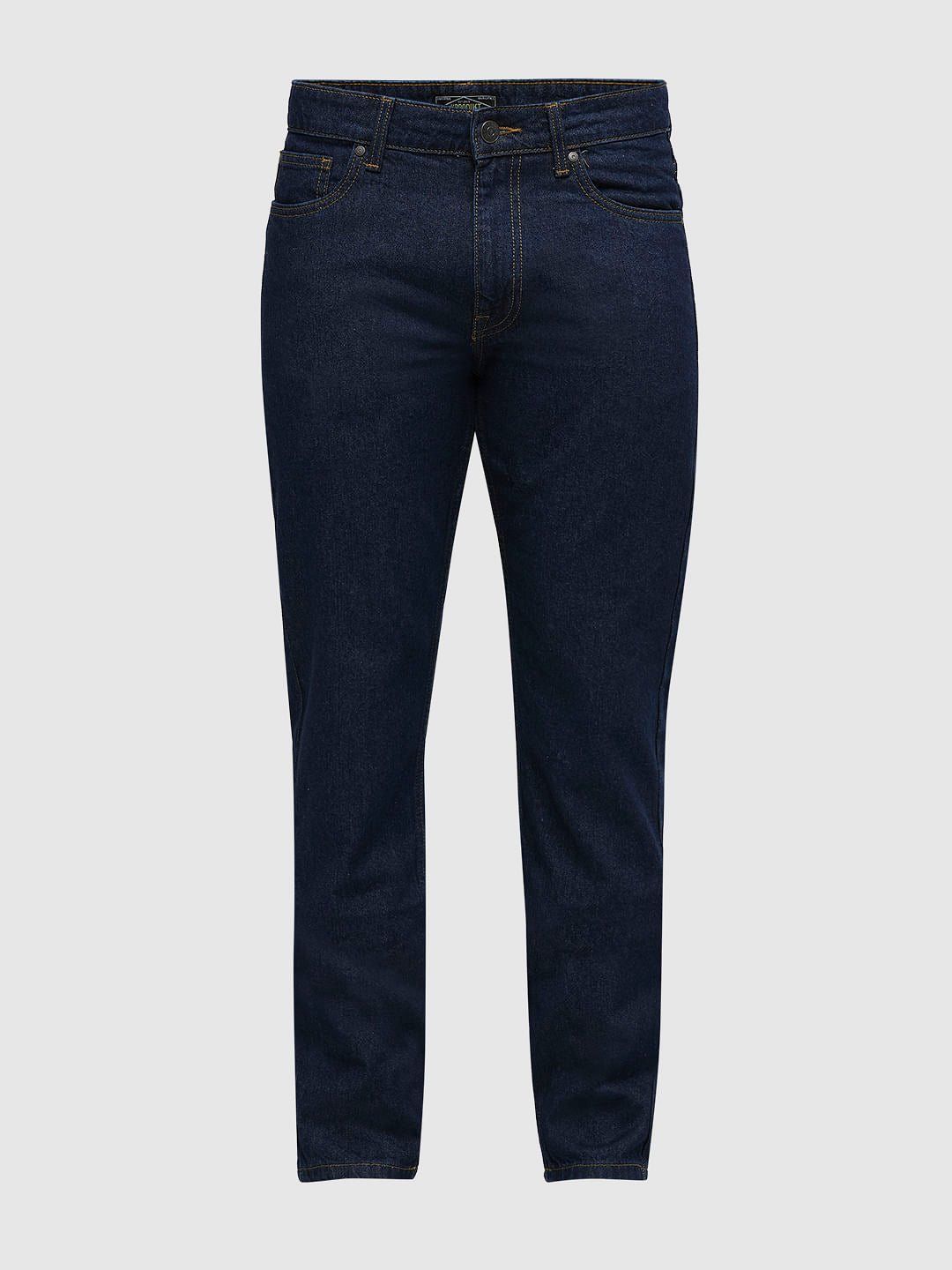 PRODUKT by JACK&JONES Dark Blue Mid Rise Regular Fit Jeans