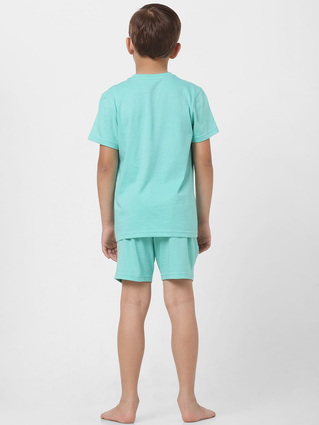 Boys Green T-shirt & Shorts Sleepwear Set