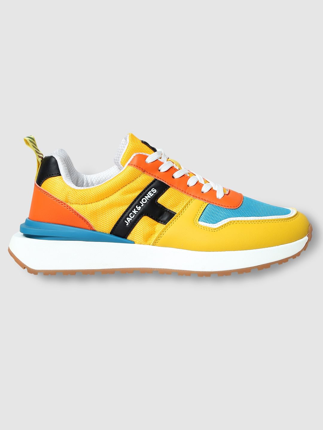 Yellow Colourblocked Sneakers