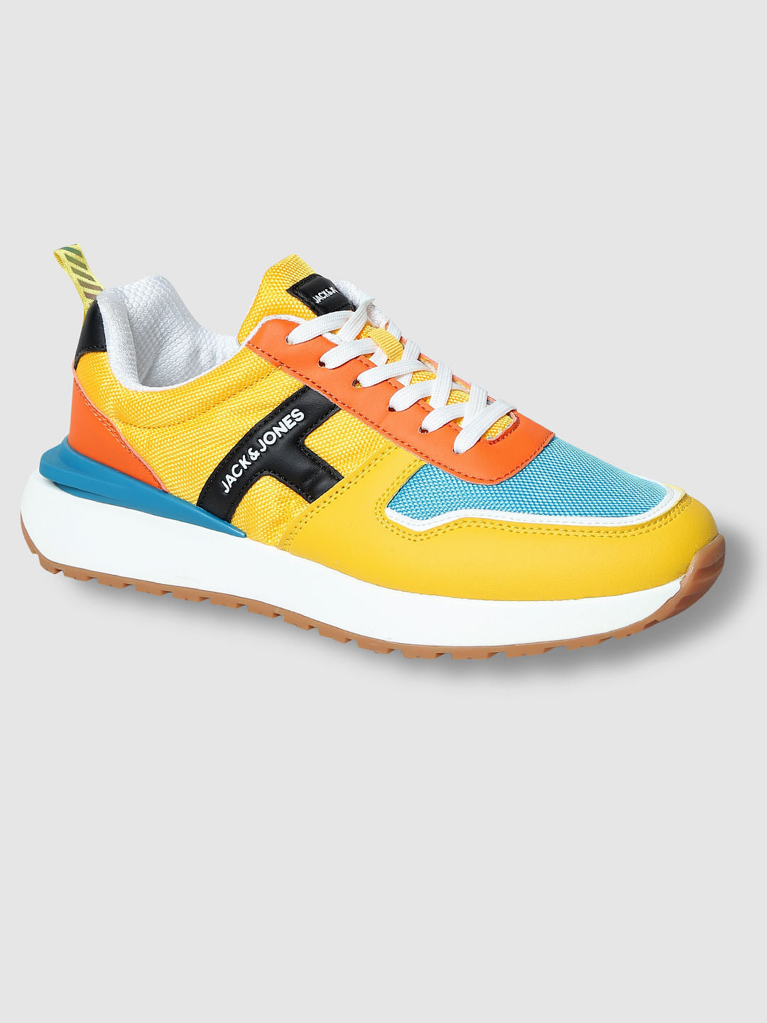 Yellow Colourblocked Sneakers