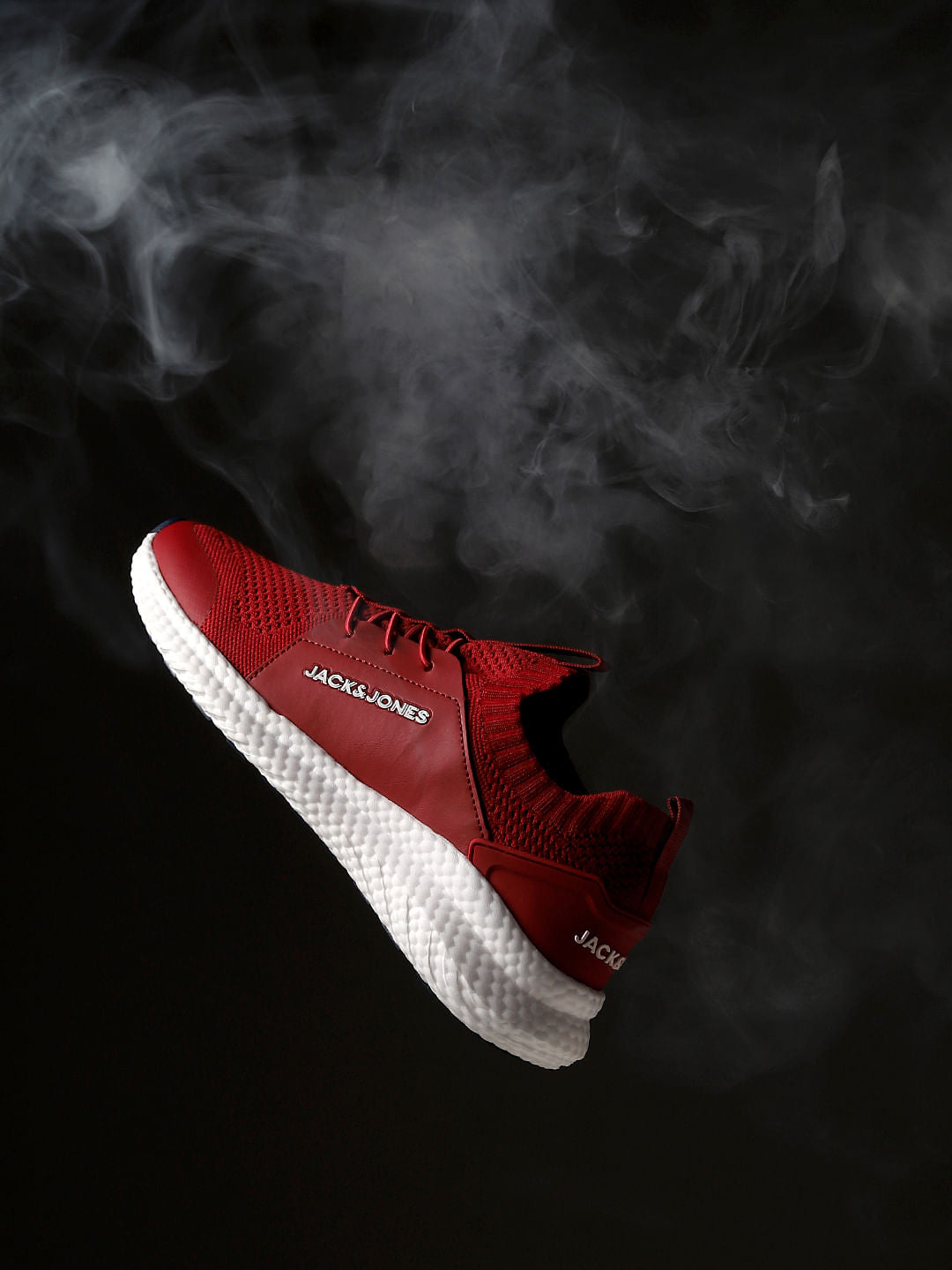 Dark Red Lace-up Sneakers - 6