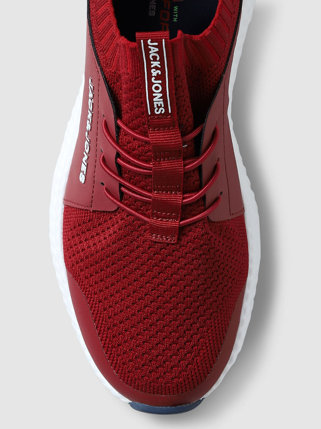 Dark Red Lace-up Sneakers