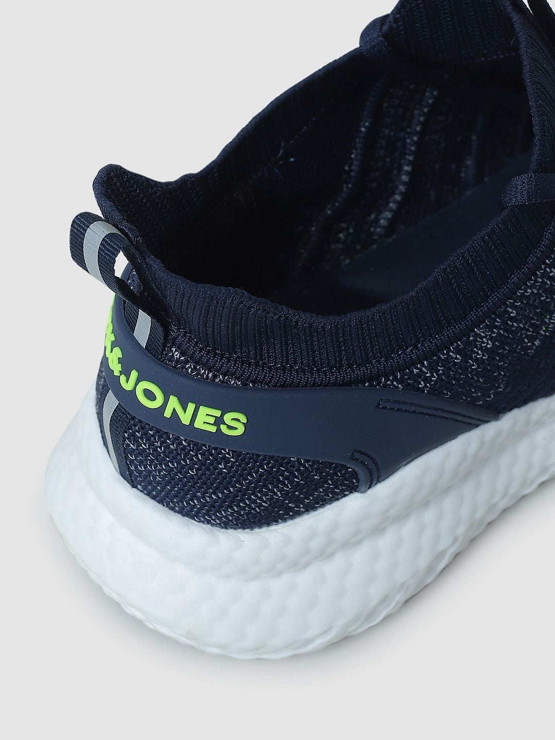 Blue Mesh Detail Lace-Up Sneakers