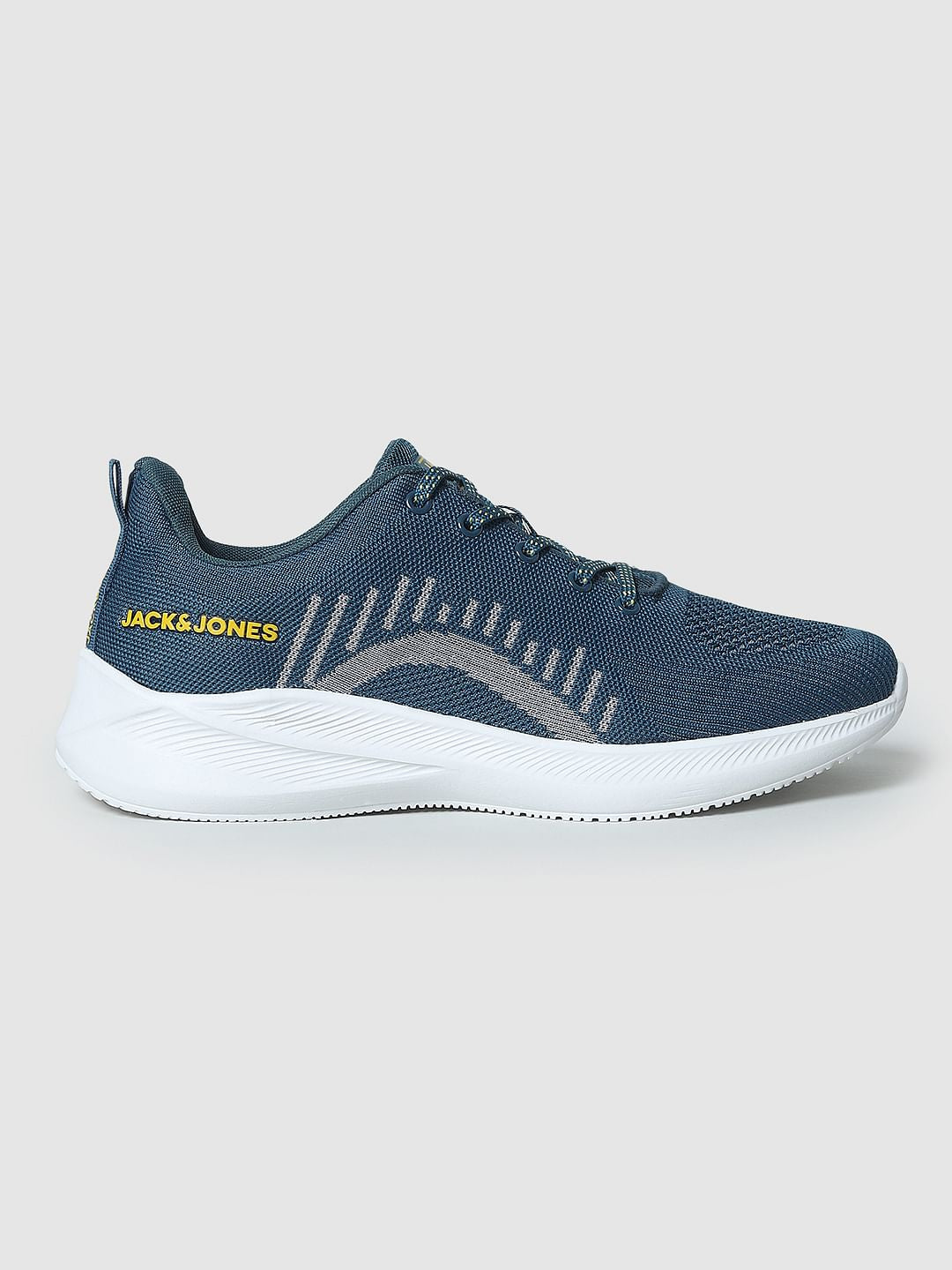 Dark Blue Logo Print Sneakers