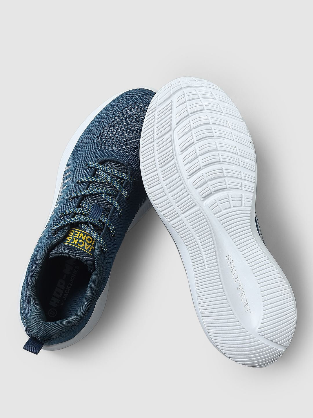 Dark Blue Logo Print Sneakers