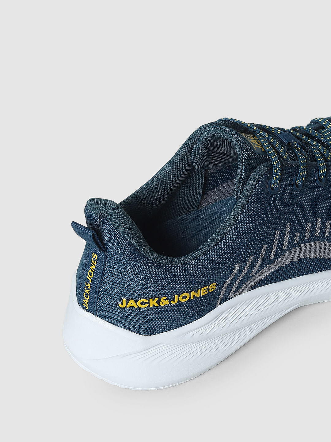 Dark Blue Logo Print Sneakers