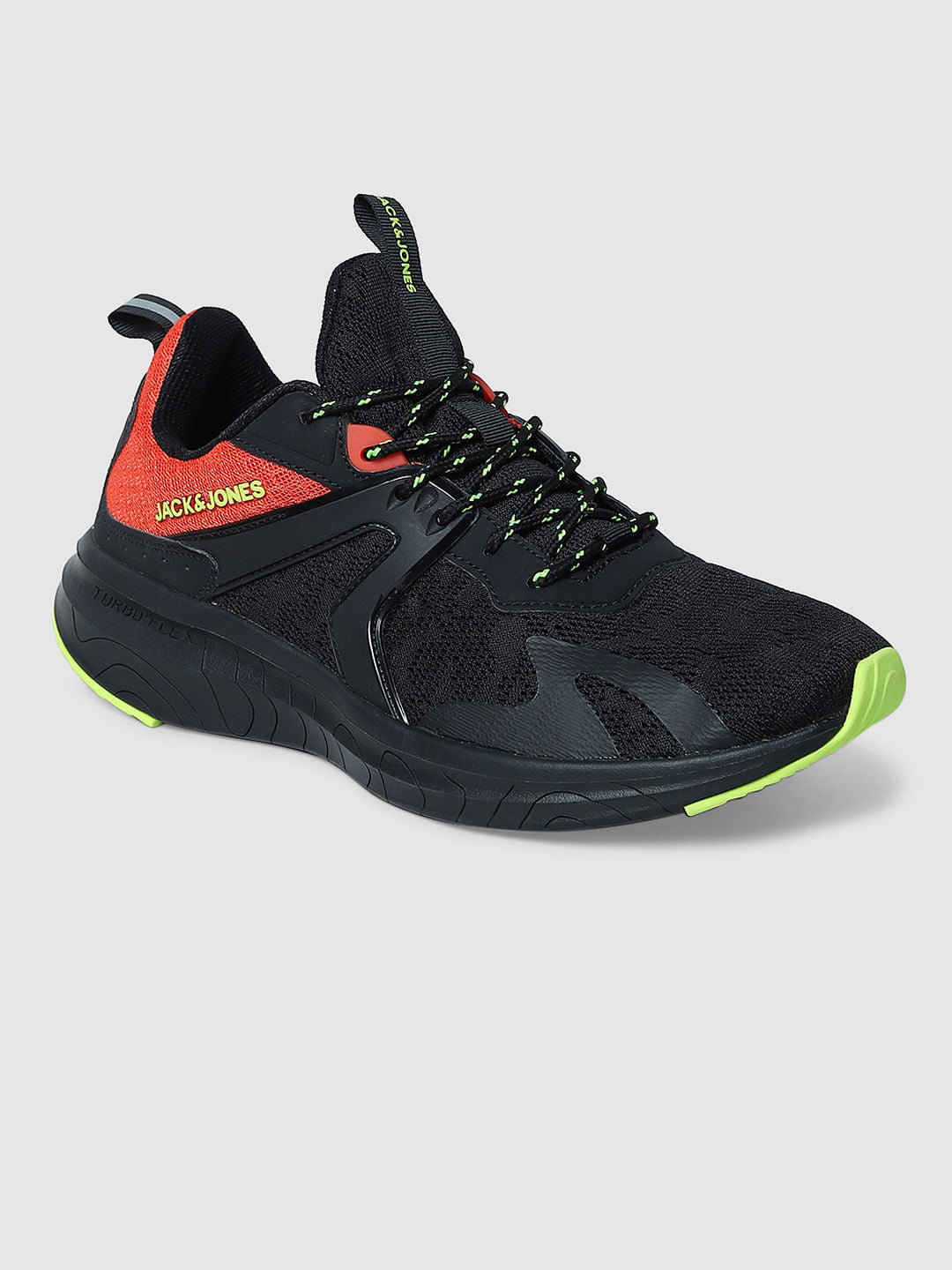 Black Flex Sole Knit Sneakers