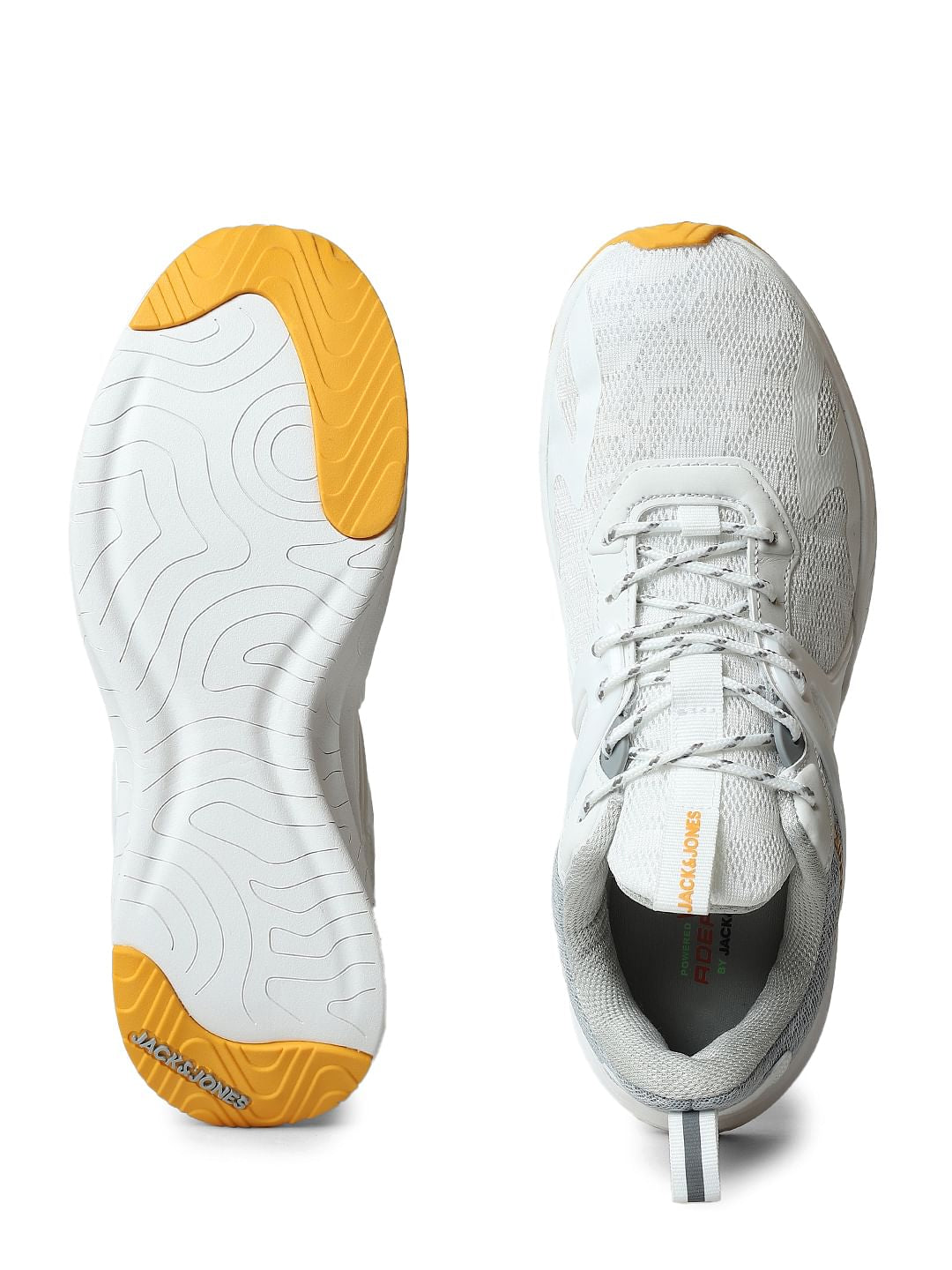 White Mid-Top Lace-Up Sneakers