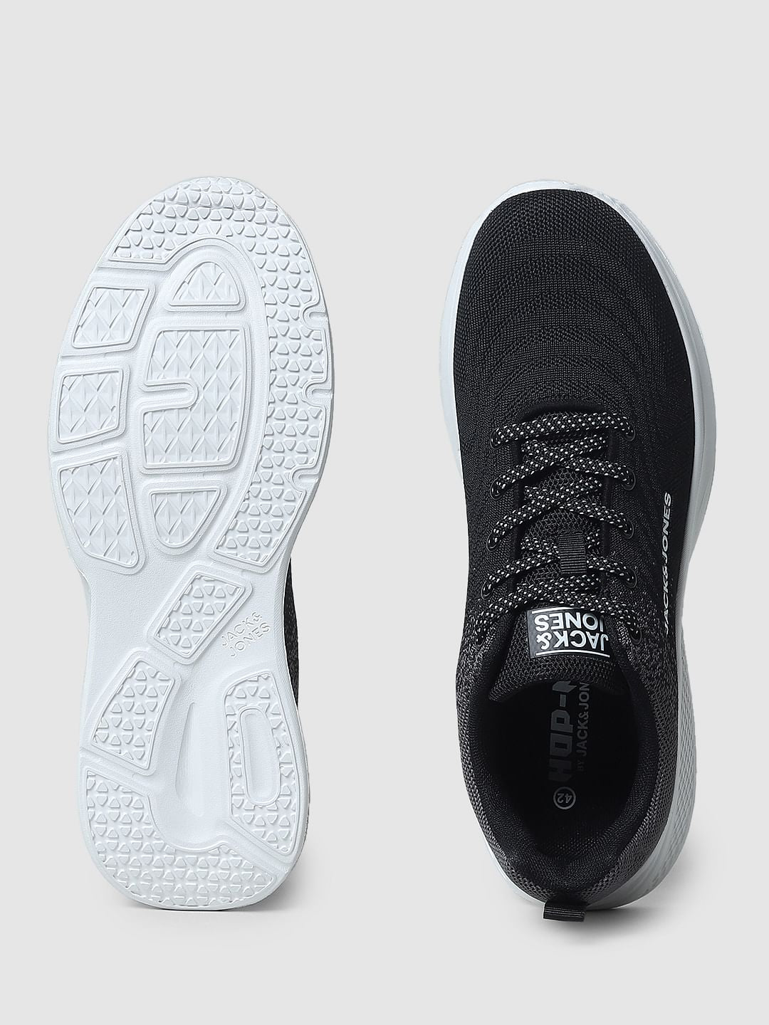 Black Gradient Lace-Up Sneakers