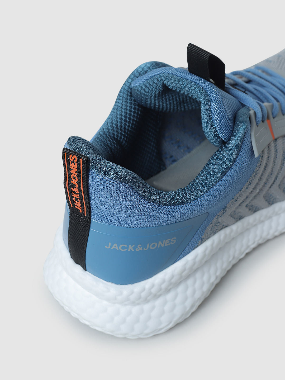 Light Blue Mesh Detail Lace-Up Sneakers