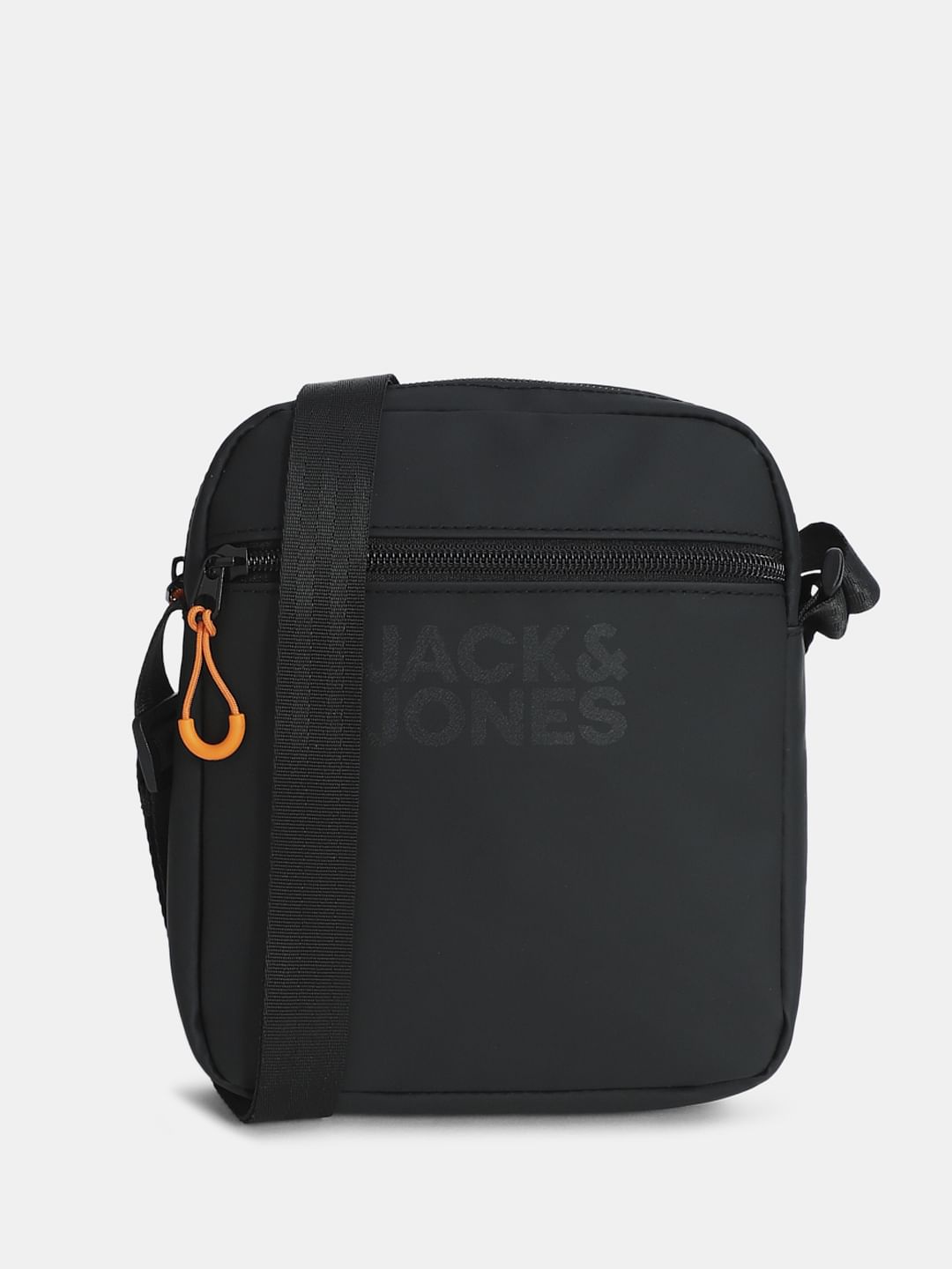 Black Logo Print Crossbody Bag - ONE