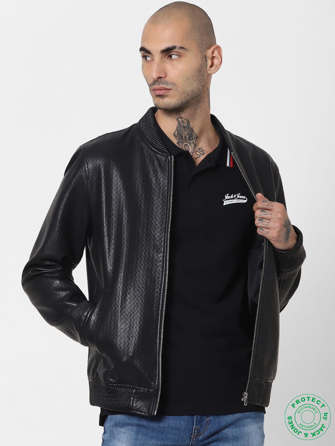 Black Contrast Tipping Polo T-shirt - S