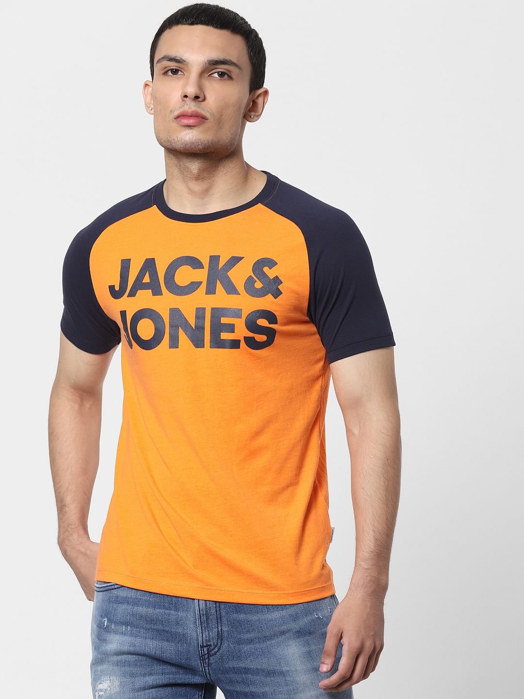 Grey Logo Print Crew Neck T-shirt