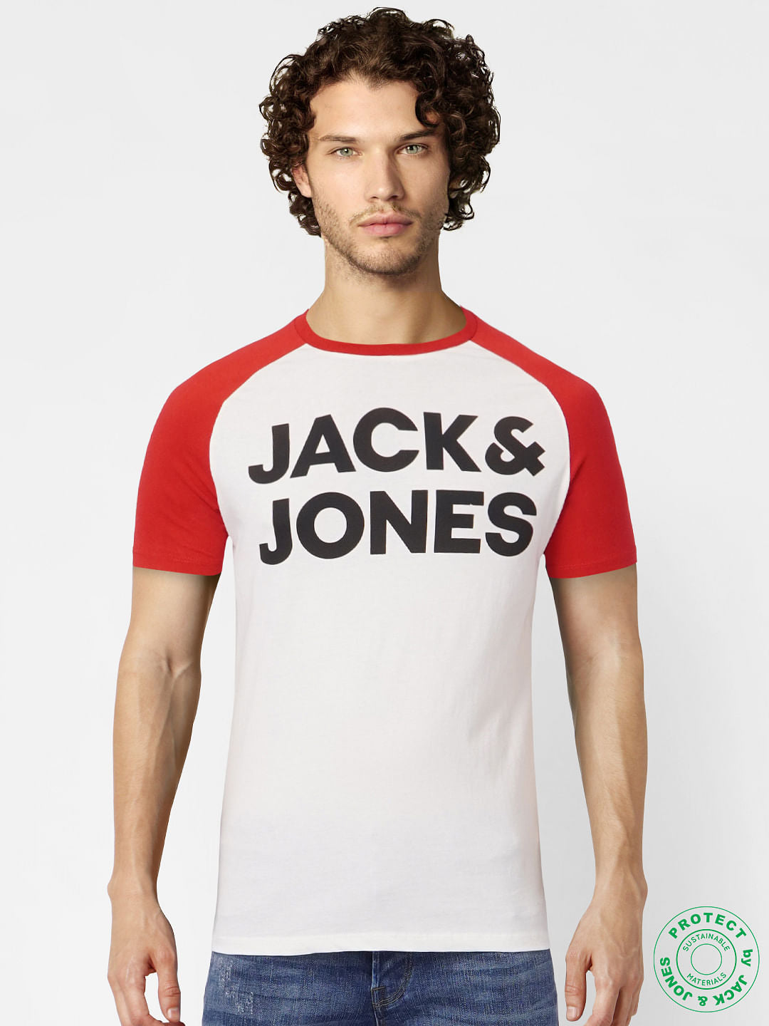 Grey Logo Print Crew Neck T-shirt