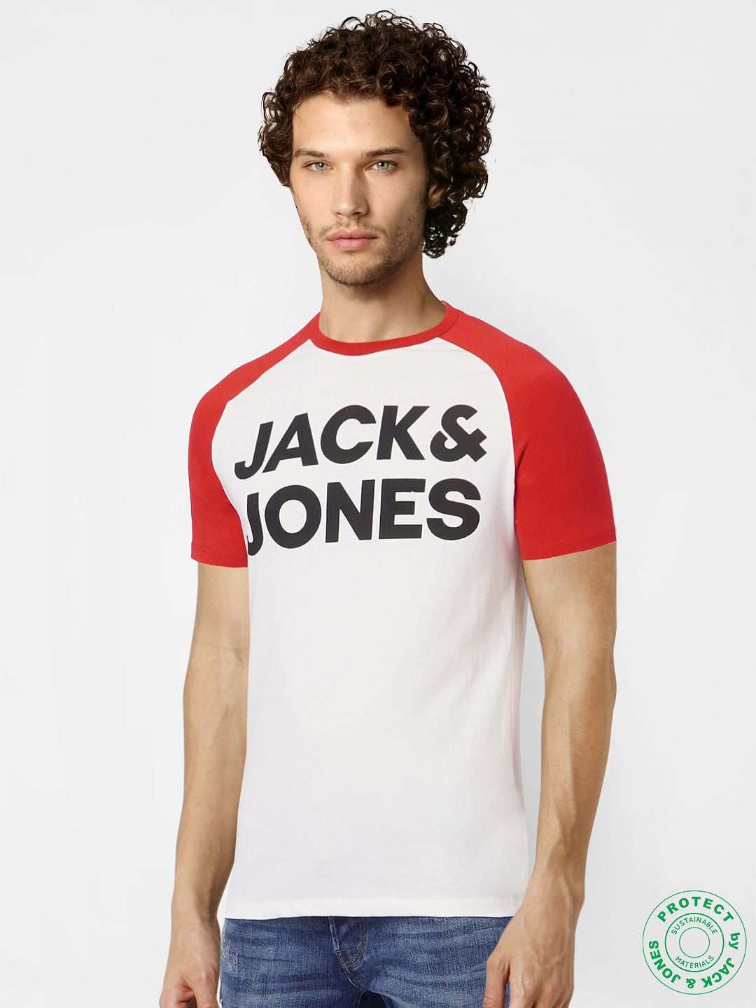 Grey Logo Print Crew Neck T-shirt